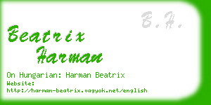 beatrix harman business card